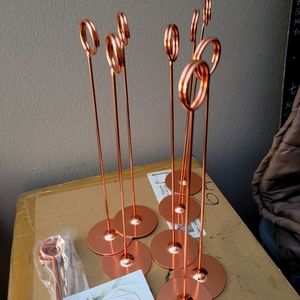 SOLD Rose Gold Wedding Table Card Holders